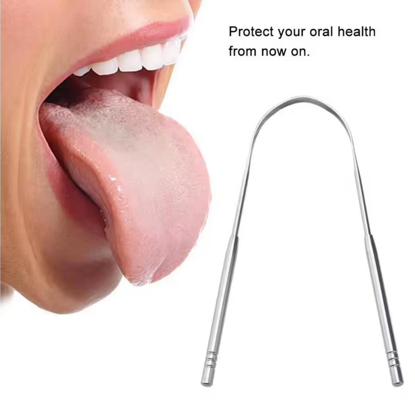 Stainless Steel Tongue Scraper – Fresh Breath & Oral Hygiene Tool