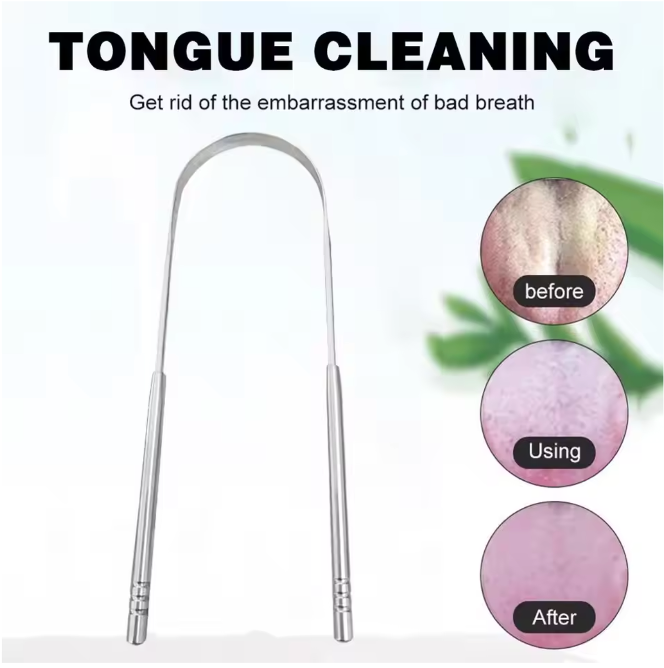 Stainless Steel Tongue Scraper – Fresh Breath & Oral Hygiene Tool